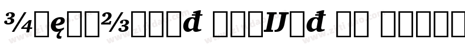 IowanOldSt BlkExt BT Black Italic Extension字体转换
